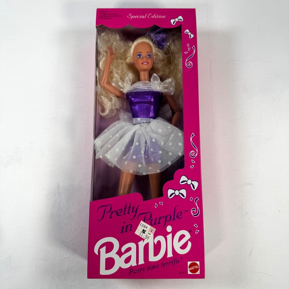 Mattel Pretty in Purple Barbie Special Edition 1992 Vintage Doll 3117 NIB